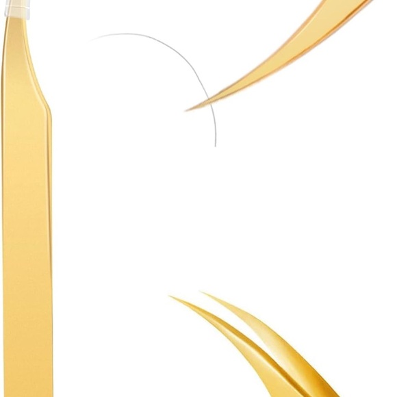 M GER Gold Precision Tweezers for eyelashes New in box - Picture 2 of 3
